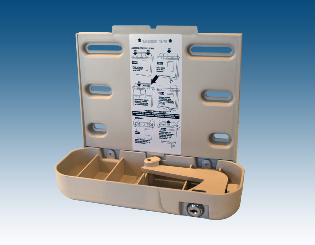 Bracket Wall Mount for 5.4Qt Sharp Container (1/EA 2/CS) by Plasti-Products, Inc.  ID 149154